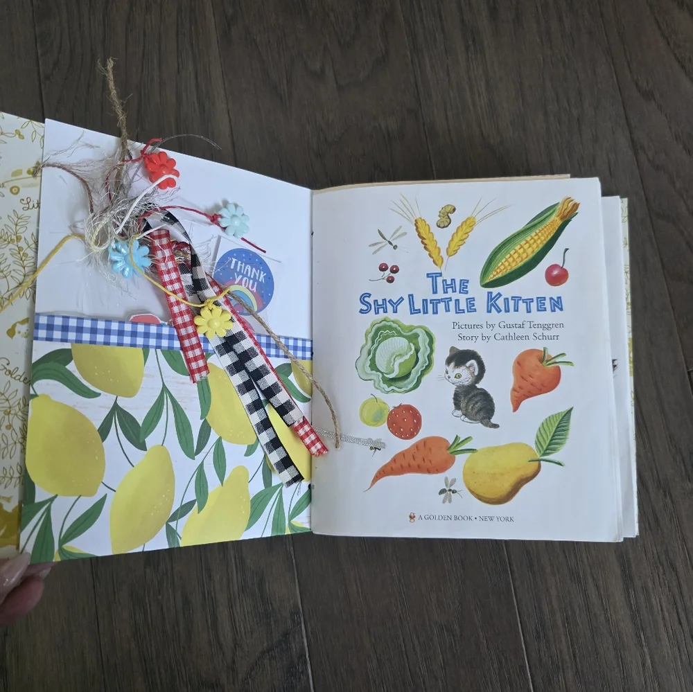 Little Golden Book The Shy Little Kitten Handmade Junk Journal + Original Book